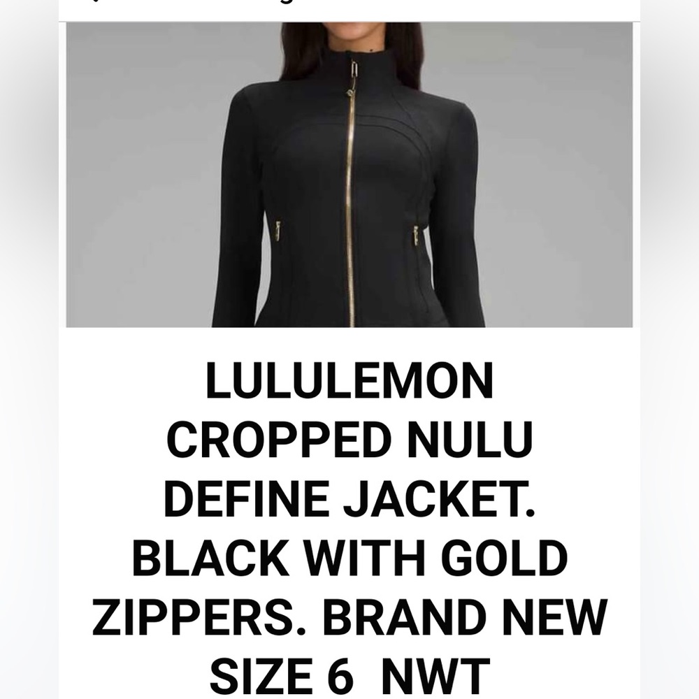 Lululemon cropped July define jacket